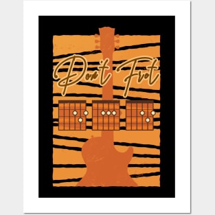 Don't Fret Guitar Lovers Guitarist guitar player gift for guitar player Posters and Art